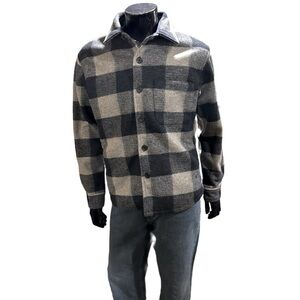 Banana Republic Men's Heritage Shirt Jacket - Blue Plaid, Size S